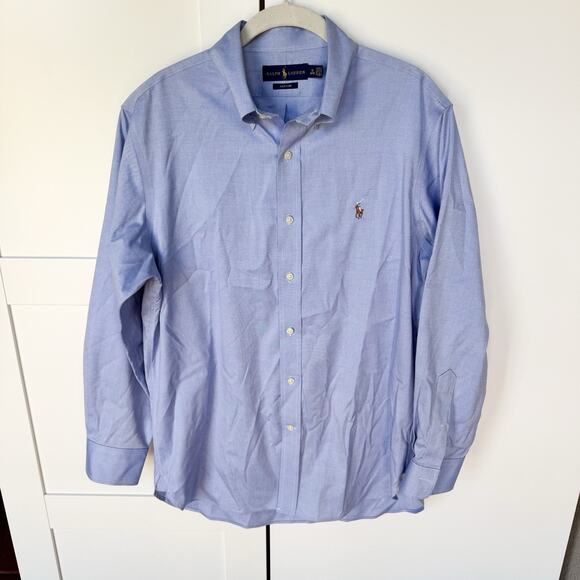 Ralph Lauren‎ Blue Oxford Shirt 16 32/33 Easy Care Button Down. Long Sleeve. - Picture 1 of 9